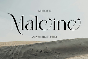 Malcine Modern Serif Typeface, a Serif Font by Alfinart