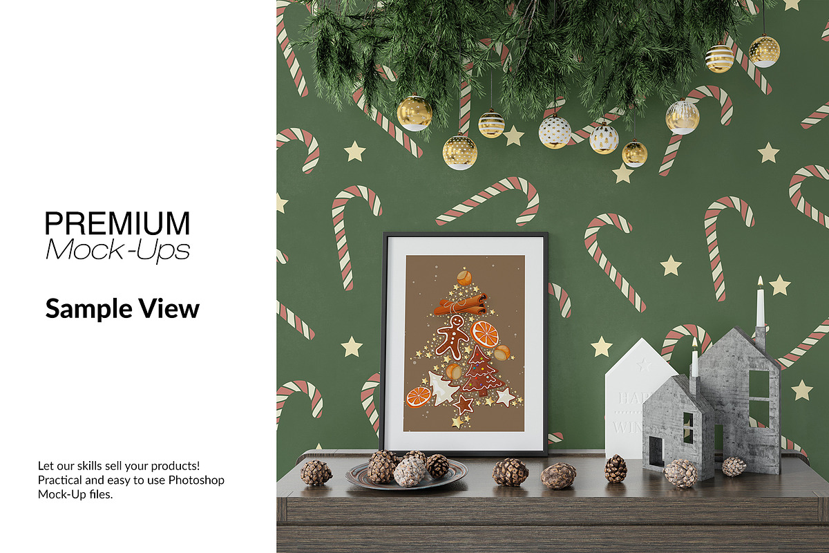 Christmas Frames & Wallpaper Mockups, a Product Mockup by mock-ups (Photo 12 of 16)