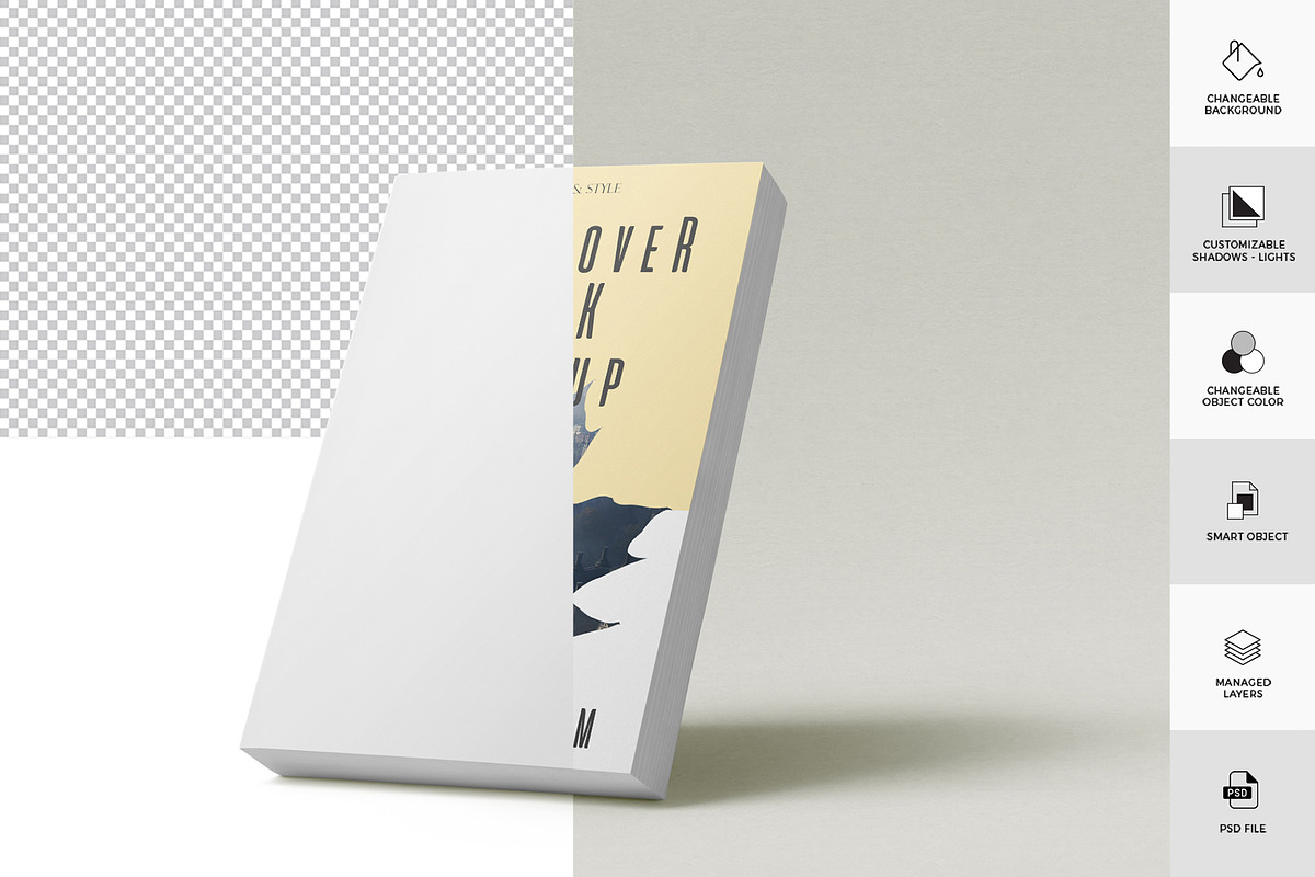 Book Cover Mockup, a Product Mockup by ZippyPixels (Photo 2 of 8)