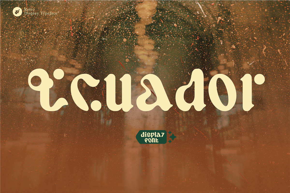 Ecuador modern retro typeface, a Serif Font by WAP (Photo 1 of 7)