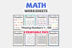 Math Worksheets, Missing Numbers