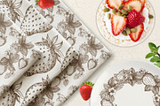 Strawberry. Engraving style vector, a Food Illustration by Tata Pilip (Thumbnail 6 of 6)
