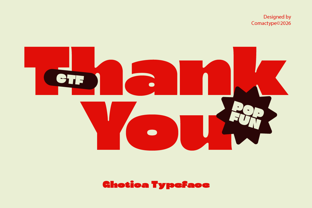 Ghotica- Bold Display Typeface, a Sans Serif Font by Comactype Foundry (Photo 13 of 13)