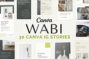 30 CANVA IG STORIES | WABI THEME, a Social Media Template by OEN Design (Thumbnail 1 of 6)