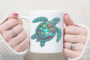 Rhinestone Sea Turtle Summer Beach, a Seasonal Illustration by Sublimation Artist (Thumbnail 7 of 9)