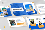 Lorimas - Hotel Booking Google Slide, a Presentation Template by SquidPixey (Thumbnail 1 of 6)