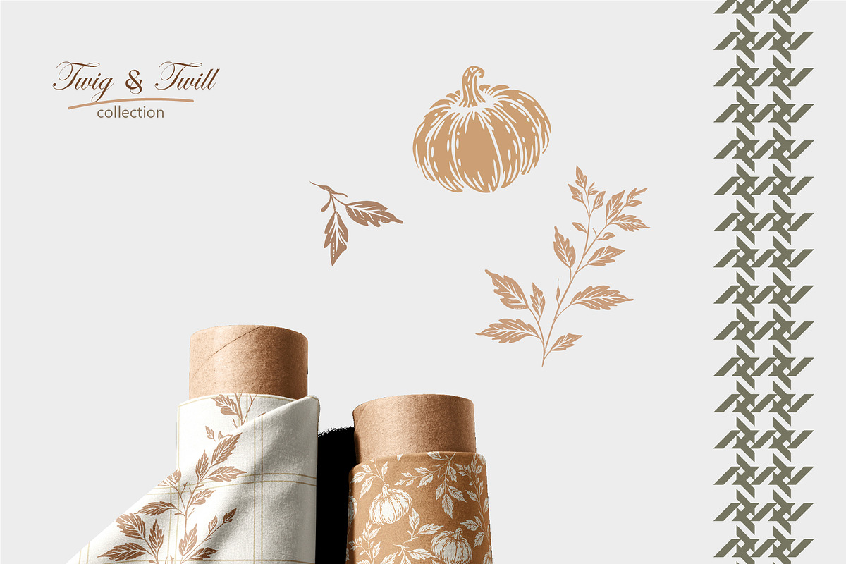 Twig & Twill-Autumn Neutrals, a Pattern Graphic by InaCorart (Photo 12 of 13)
