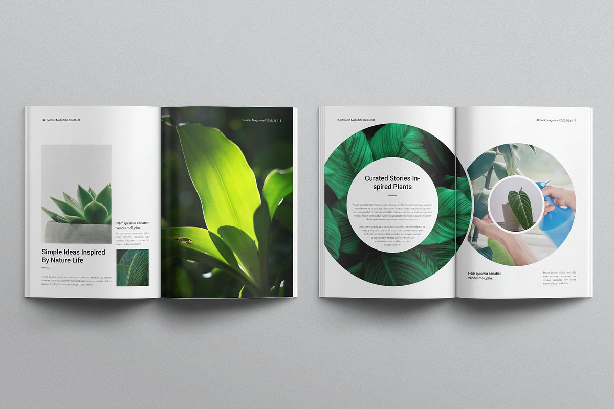 Botanic Green Nature Magazine, a Magazine Template by DesignCrest (Photo 8 of 14)