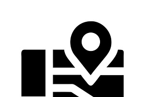 Stylized map pinpointing a location, an Object Illustration by SouravDesign