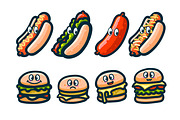 fast food groovy style illustration, a Food Illustration by grindstudio (Thumbnail 4 of 4)