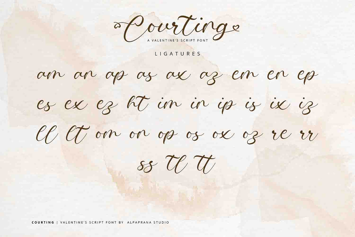 Courting - Script Font, a Script Font by Alpaprana (Photo 12 of 14)