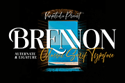 Brennon Stylish Serif Font, a Serif Font by Vampstudio (Thumbnail 1 of 15)
