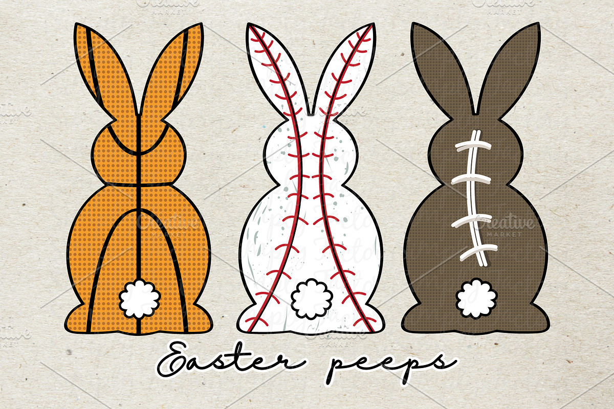 Cute Bunny Peeps Collections set, an Animal Illustration by Simply Factory (Photo 1 of 2)