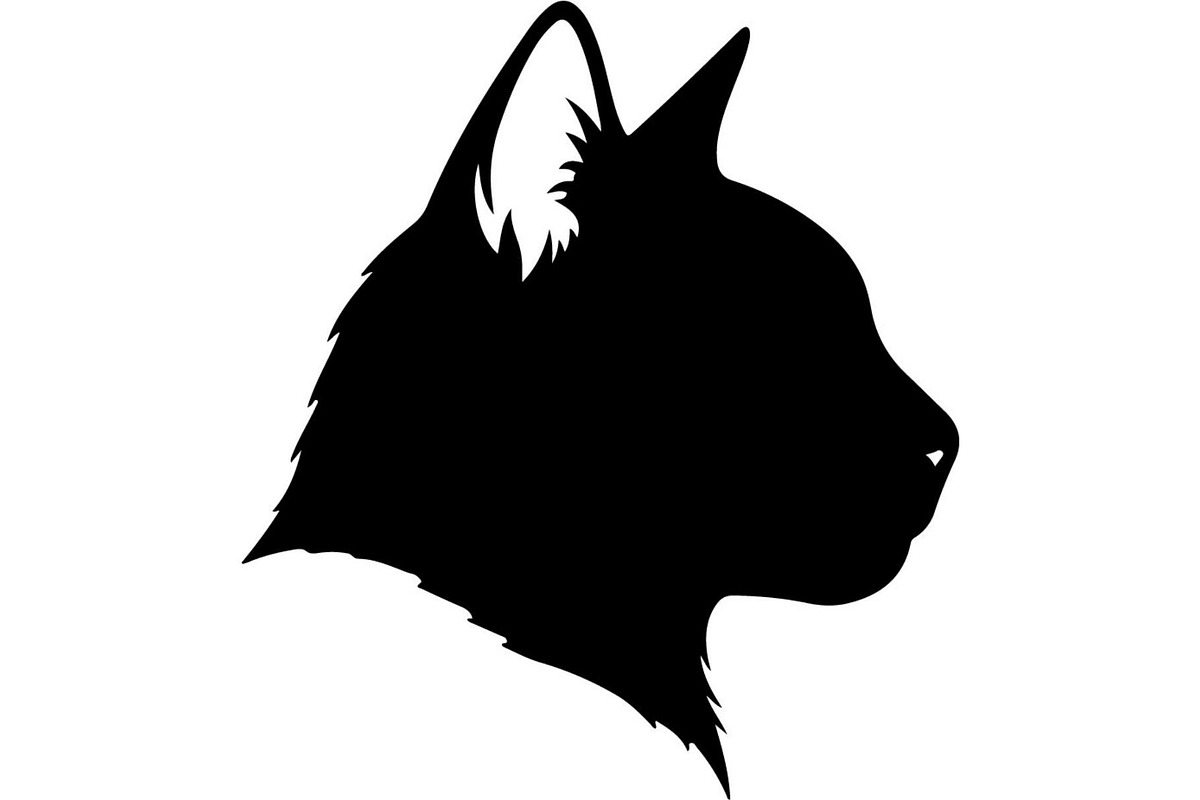 Cute Cat Silhouette Vector Mega, an Animal Illustration by Designer_Momina (Photo 21 of 31)