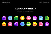 Renewable Energy Icon Set, a Duotone Icon by Wencory (Thumbnail 1 of 2)
