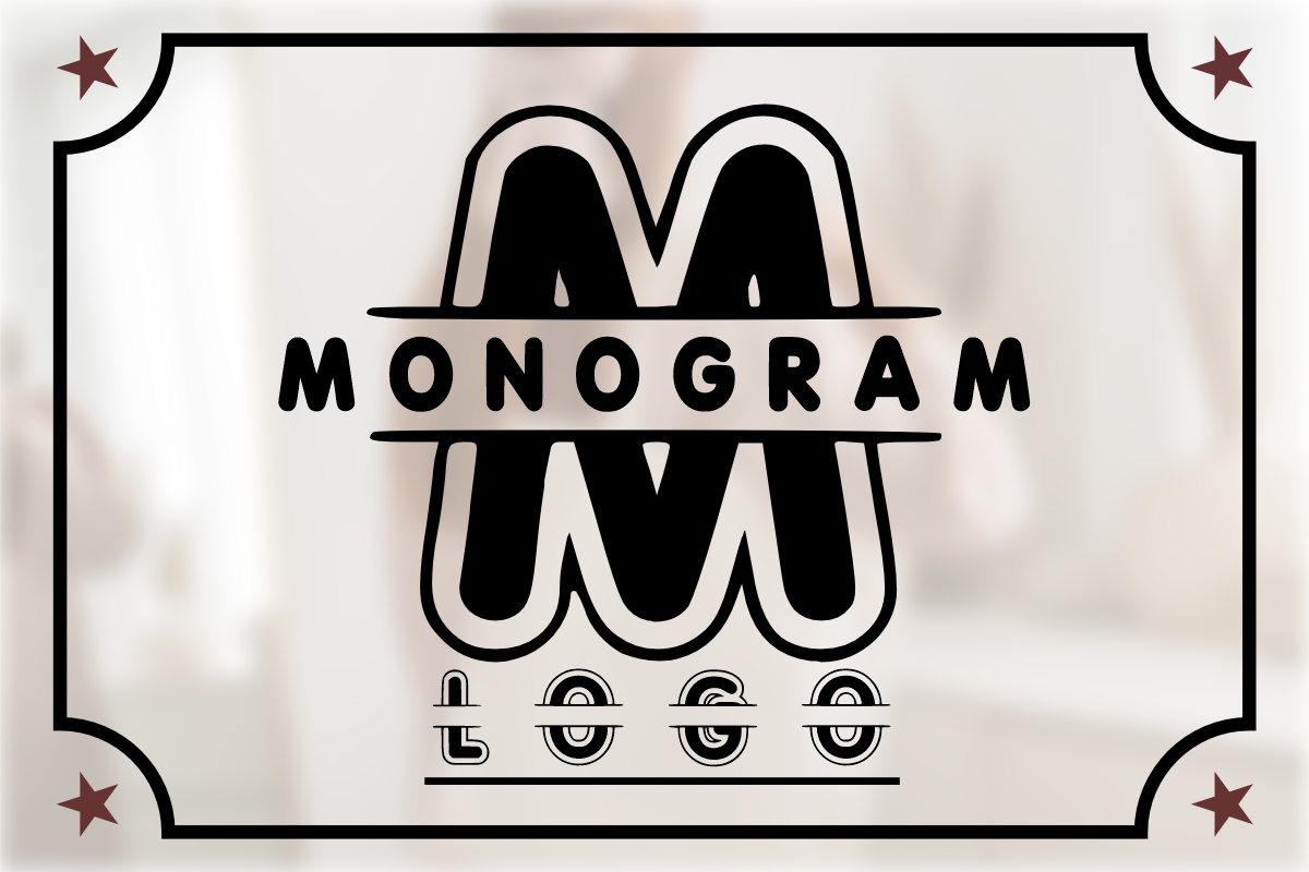 Monogram Logo -Monogram Font, a Sans Serif Font by KiddoGlyphs Studio (Photo 1 of 6)