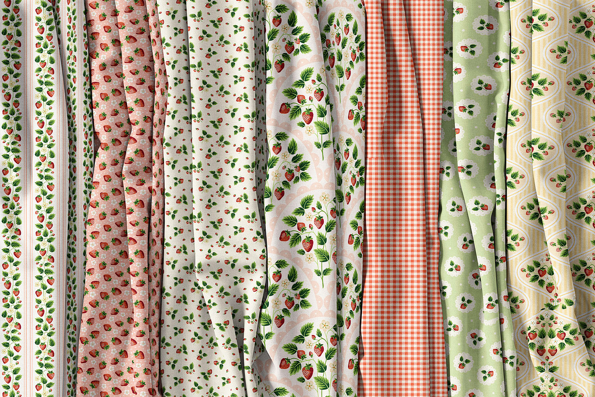 Cottage Strawberry Clipart & Pattern, a Pattern Graphic by PATTERNS etc. (Photo 6 of 16)