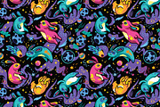 19 Fantasy Seamless Patterns, a Pattern Graphic by PenguinHouse (Thumbnail 8 of 20)