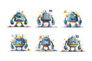 Cyber pirate robot cartoon vector, an Illustration by Onyx