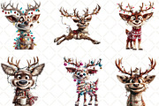 Christmas Deer Clipart, an Illustration by Black Bird Studio (Thumbnail 6 of 6)