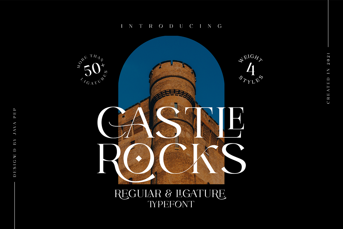 CASTLE ROCKS DUO - Ligature Font, a Serif Font by Java pep (Photo 1 of 15)