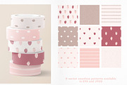 Pink Wild Strawberries, a Pattern Graphic by Mintpoptrend (Thumbnail 2 of 4)