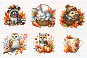 Autumn Animals Clipart, an Illustration by CreationArt (Thumbnail 5 of 5)