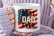 Patriotic Best Dad Ever Sublimation, an Illustration by DreamCafeArt (Thumbnail 4 of 7)