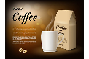 Coffee Advertising. Poster Design