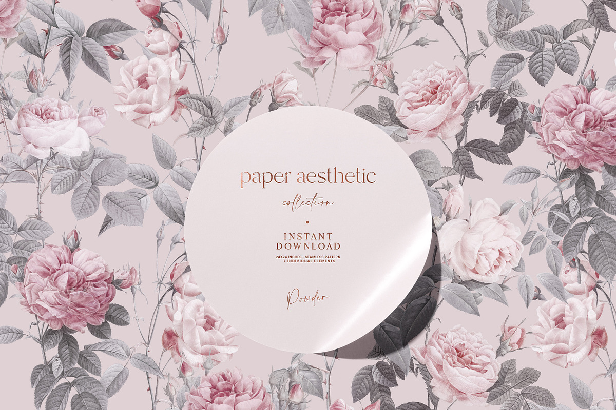 Floral Pattern Pack Bundle of 8, a Pattern Graphic by paper aesthetic (Photo 3 of 9)