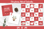 Christmas Advent Calendar, an Animal Illustration by DearLetters (Thumbnail 1 of 6)