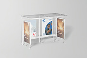 Bus Stop Billboard Mockup, an Advertising Mockup by Se٧enStudio (Thumbnail 2 of 6)