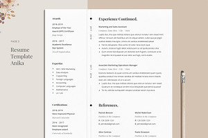 Resume Template Anika