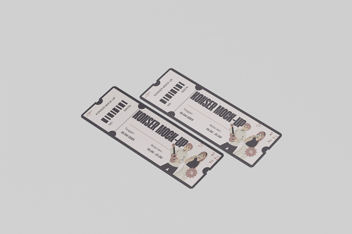 TICKET MOCKUP, a Branding & Logo Template by kebunmockup (Photo 3 of 5)