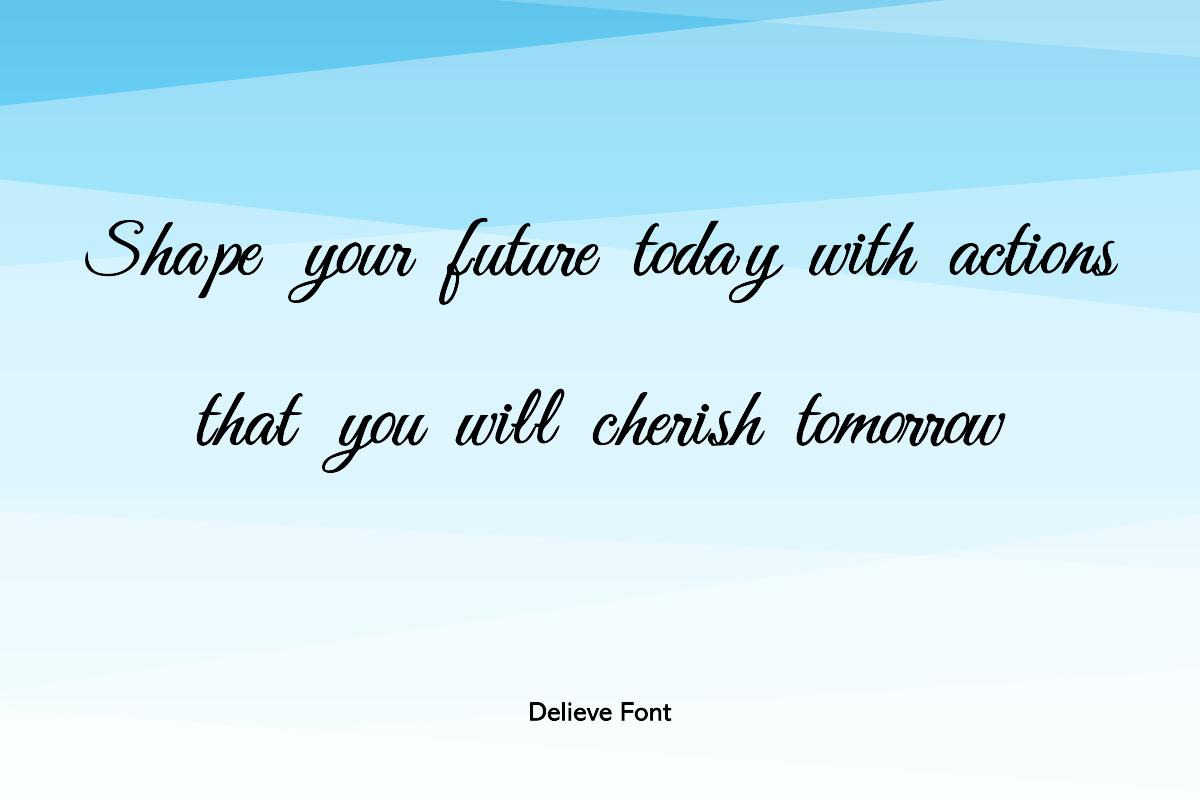 Delieve Handwritten Font, a Handwritten Font by ResumeFabs (Photo 6 of 7)