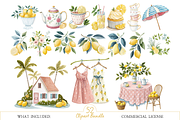 Watercolor Citrus Wedding Clipart, an Illustration by MockupWizard (Thumbnail 3 of 7)