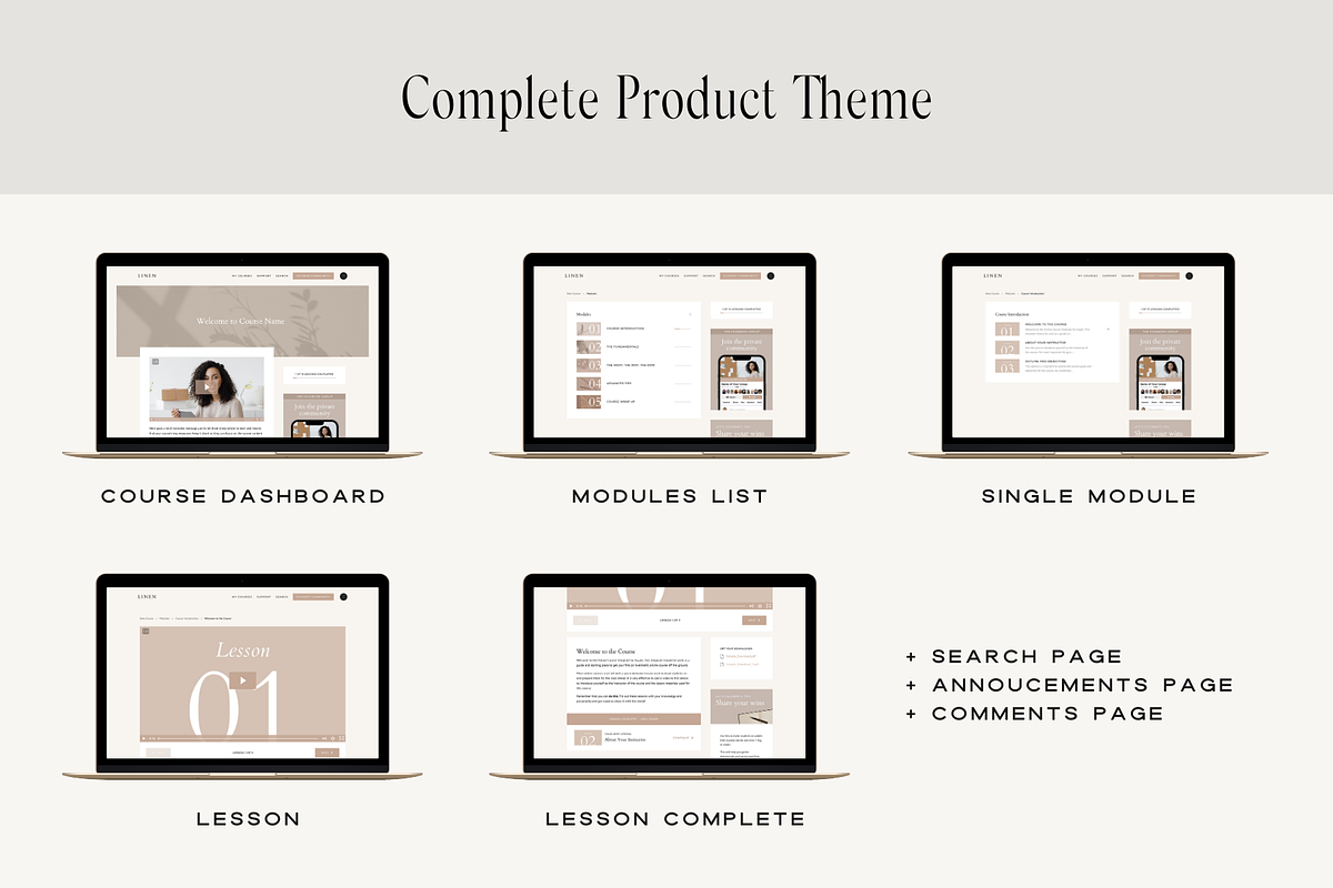 Kajabi Product Template for Courses, a Landing Page Template by Pixel & Flow (Photo 3 of 8)