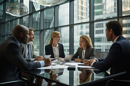 High-Stakes Corporate Discussion Exe, a Photo by SaroStock