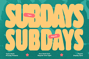 Subdays – Playful Retro Sans Font, a Sans Serif Font by Typia Nesia (Thumbnail 1 of 10)