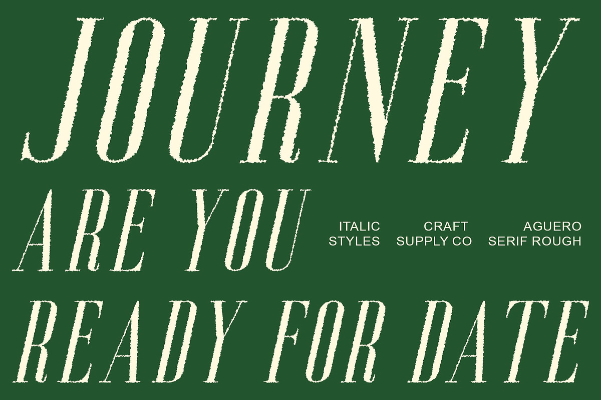 Aguero Serif Rough, a Serif Font by Craft Supply Co. (Photo 4 of 8)