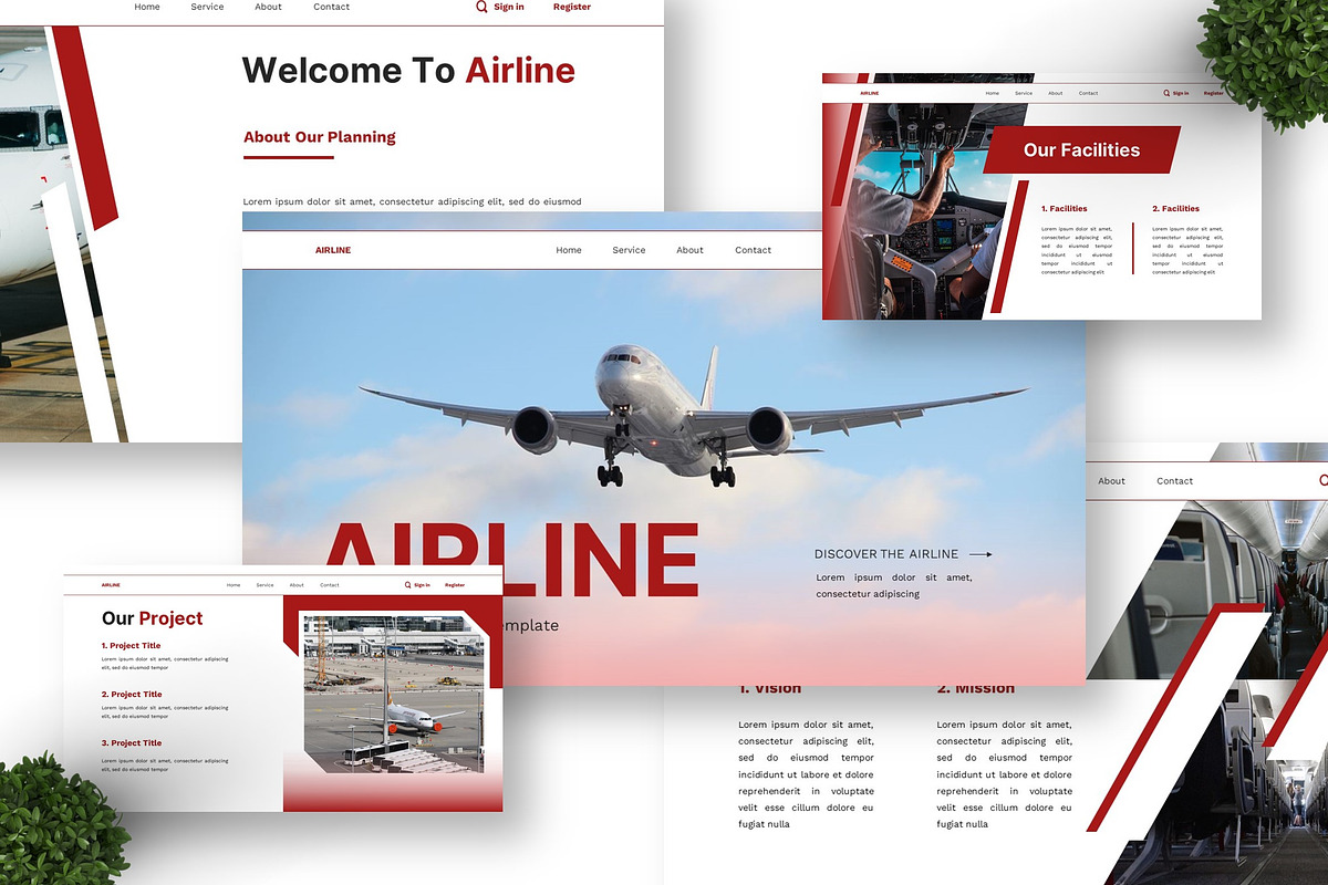 Airline - Aviation Powerpoint, a Presentation Template by Deepslide Studio (Photo 6 of 6)
