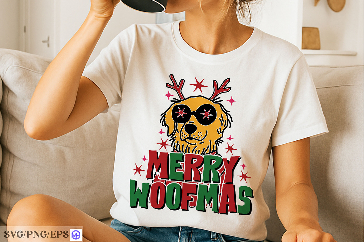 Merry Woofmas Festive Holiday Fun, a Graphic by mh_arif (Photo 1 of 4)