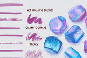 Procreate gouache brushes iBox, a Brush Add-On by ProcreateiBox (Thumbnail 4 of 9)