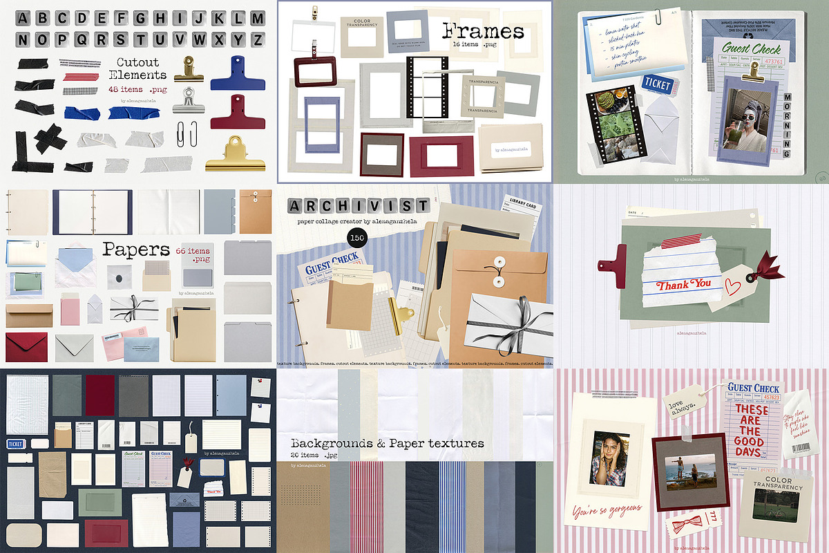 COLLAGE BUNDLE Mixed-Media Scrapbook, an Object Graphic by alenaganzhela (Photo 3 of 11)