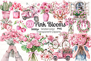 Pink Flower Garden Illustration Pink, a Decorative Illustration by Paper Artsthetics (Thumbnail 1 of 4)