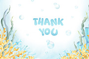 Undersea World Watercolor Clipart, an Animal Illustration by Fedulova Art (Thumbnail 9 of 9)