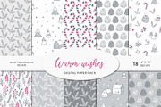 Christmas Clipart Pattern Bundle, a Background Graphic by Cozy pattern shop (Thumbnail 20 of 23)