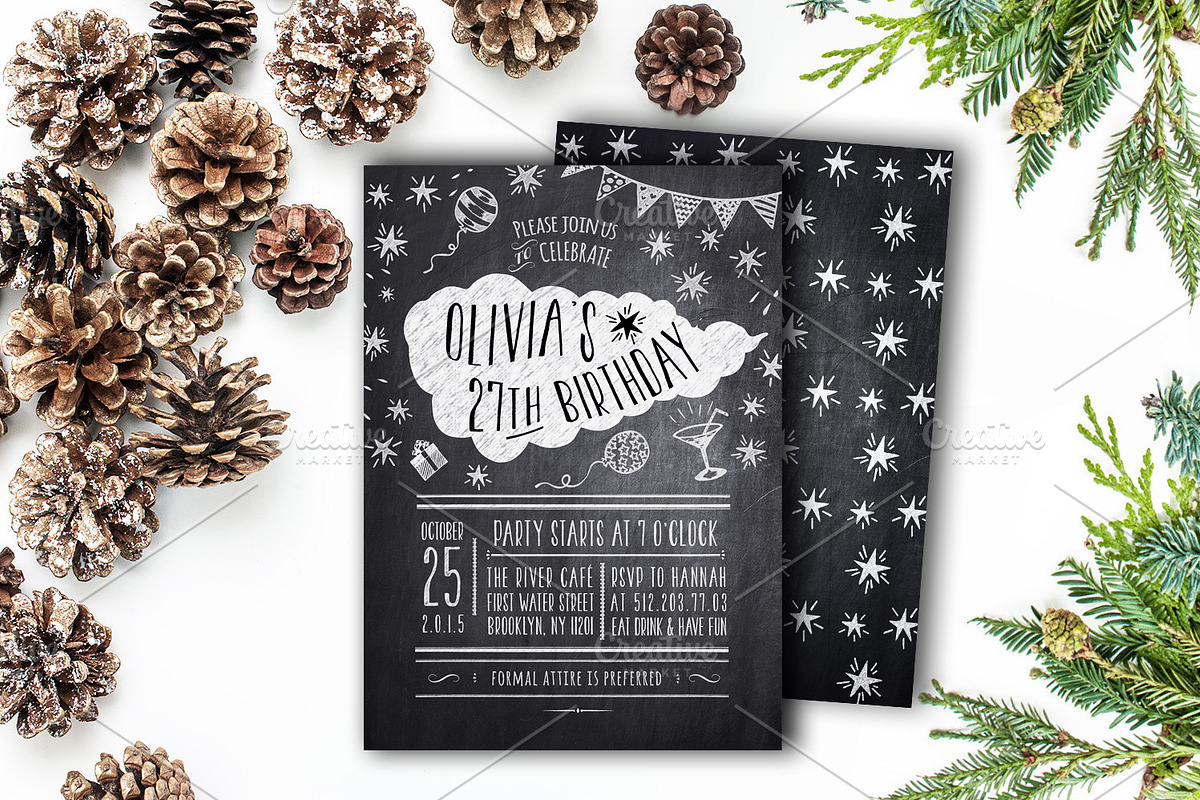 Chalkboard Party Clipart Bundle, an Illustration by DigitalCloud (Photo 3 of 3)