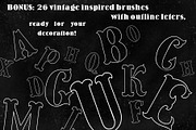 Procreate Vintage Lettering Bundle, a Brush Add-On by Letter Elfa Studio (Thumbnail 8 of 9)