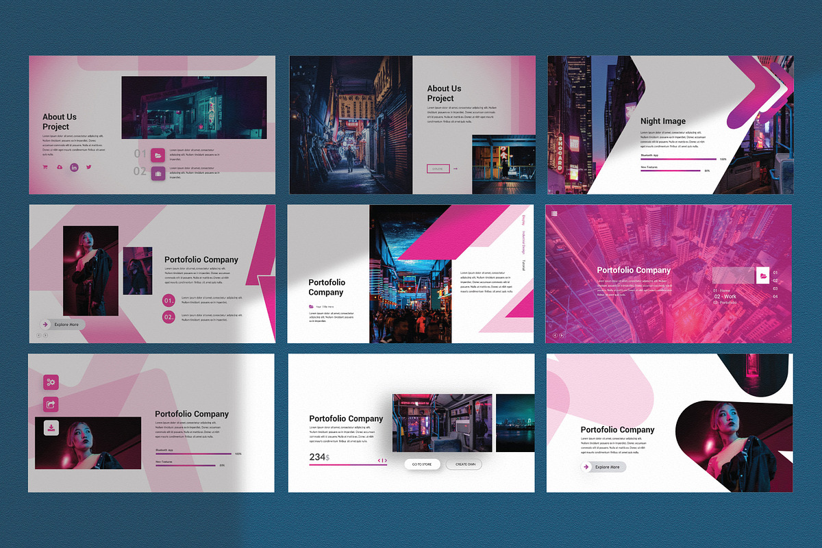 Night Dark Powerpoint Template, a Presentation Template by Spesifikstd